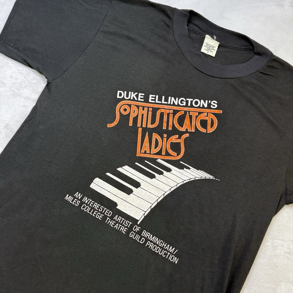 Vintage Duke Ellington Sophisticated Ladies T Shirt Single Stitch USA L Black